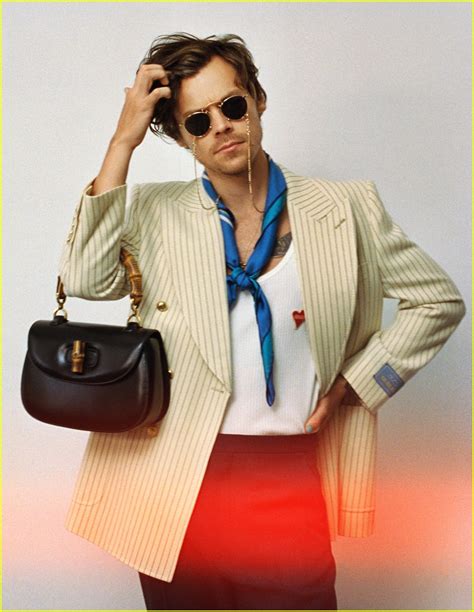 harry styles black gucci bag|harry styles gucci campaign.